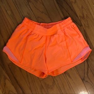Bright Orange Lululemon Shorts